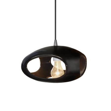 Justice Design Group Pendant CER-6440-BLK-NCKL-BKCD